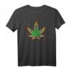 Buntes Hanfblatt Regenbogen Cannabis Marihuana T-Shirt – Perfektes Geschenk für Kiffer, Freunde & Fans von Hanf und Marihuana