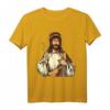 Lustiges Kiffer Jesus Cannabis T-Shirt - Humoriges Hanf Shirt mit religiösem Motiv für Kiffer und Rastafari-Fans