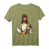 Lustiges Kiffer Jesus Cannabis T-Shirt - Humoriges Hanf Shirt mit religiösem Motiv für Kiffer und Rastafari-Fans
