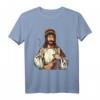 Lustiges Kiffer Jesus Cannabis T-Shirt - Humoriges Hanf Shirt mit religiösem Motiv für Kiffer und Rastafari-Fans