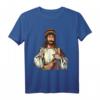 Lustiges Kiffer Jesus Cannabis T-Shirt - Humoriges Hanf Shirt mit religiösem Motiv für Kiffer und Rastafari-Fans
