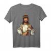 Lustiges Kiffer Jesus Cannabis T-Shirt - Humoriges Hanf Shirt mit religiösem Motiv für Kiffer und Rastafari-Fans