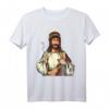 Lustiges Kiffer Jesus Cannabis T-Shirt - Humoriges Hanf Shirt mit religiösem Motiv für Kiffer und Rastafari-Fans