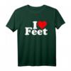 I LOVE HERZ FÜSSE FUSSFETISHES T-Shirt – Ausdruck Ihrer Liebe zu Füßen in Weiß
