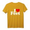 I LOVE HERZ FÜSSE FUSSFETISHES T-Shirt – Ausdruck Ihrer Liebe zu Füßen in Weiß