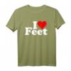 I LOVE HERZ FÜSSE FUSSFETISHES T-Shirt – Ausdruck Ihrer Liebe zu Füßen in Weiß