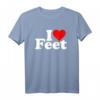 I LOVE HERZ FÜSSE FUSSFETISHES T-Shirt – Ausdruck Ihrer Liebe zu Füßen in Weiß