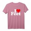 I LOVE HERZ FÜSSE FUSSFETISHES T-Shirt – Ausdruck Ihrer Liebe zu Füßen in Weiß