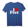 I LOVE HERZ FÜSSE FUSSFETISHES T-Shirt – Ausdruck Ihrer Liebe zu Füßen in Weiß