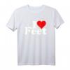 I LOVE HERZ FÜSSE FUSSFETISHES T-Shirt – Ausdruck Ihrer Liebe zu Füßen in Weiß