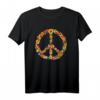 Peace Love 60er 70er Jahre Flower Power Hippie Outfit T-Shirt – Perfektes Kostüm für Fasching, Rosenmontag & Karneval