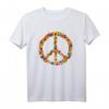 Peace Love 60er 70er Jahre Flower Power Hippie Outfit T-Shirt – Perfektes Kostüm für Fasching, Rosenmontag & Karneval