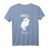 Hessen Kassel Geschenk T-Shirt mit Stadtkarte und Herz – Perfektes Heimatgeschenk für Kassel und Hessen Fans