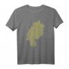 Apfelwein | Frankfurt FFM Hessen Geschenk Geripptes T-Shirt – Originelles Hessen-Design für Apfelwein-Fans, Landkartenliebhaber und Lehrer