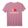 I love Wiesbaden Herz T-Shirt - Lustiges Apfelwein & Hessen Geschenk für Männer & Frauen, Ideal zu Weihnachten, Geburtstag & Vatertag