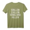 Ebbelwoi Äbbelwoi Hessen Äppler Grillen BBQ T-Shirt – Originelles Geschenk für Apfelwein- und Grill-Fans, perfekt für Weinfeste in Frankfurt & Wiesbaden
