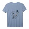 Hund und Katze mit Herzlinie T-Shirt für Tierliebhaber – Perfekt für Hundemamas, Hundepapas & Hundefreunde