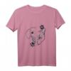 Hund und Katze mit Herzlinie T-Shirt für Tierliebhaber – Perfekt für Hundemamas, Hundepapas & Hundefreunde
