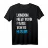 London New York Paris Tokyo Husum T-Shirt – Lustiges Souvenir für Husumer & Küstenstadt-Fans, perfekt als Geschenk zu Weihnachten & Geburtstag