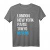 London New York Paris Tokyo Husum T-Shirt – Lustiges Souvenir für Husumer & Küstenstadt-Fans, perfekt als Geschenk zu Weihnachten & Geburtstag