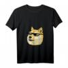 Damen Doge In Deal With It Brille Pixel Shiba Inu T-Shirt mit V-Ausschnitt – Lustiges Meme-Shirt für Hunde- und Meme-Fans