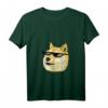 Damen Doge In Deal With It Brille Pixel Shiba Inu T-Shirt mit V-Ausschnitt – Lustiges Meme-Shirt für Hunde- und Meme-Fans