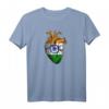 Indien Flagge Herz T-Shirt mit New Delhi & Taj Mahal Design - Perfektes Bollywood Souvenir & Geschenkidee