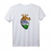 Indien Flagge Herz T-Shirt mit New Delhi & Taj Mahal Design - Perfektes Bollywood Souvenir & Geschenkidee