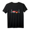 Irak Deutschland Vintage Herzschlag Flagge T-Shirt – Zeige deine irakischen und deutschen Wurzeln, Liebe zum Heimatland und Freundschaft