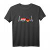 Irak Deutschland Vintage Herzschlag Flagge T-Shirt – Zeige deine irakischen und deutschen Wurzeln, Liebe zum Heimatland und Freundschaft
