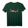 Irak Deutschland Vintage Herzschlag Flagge T-Shirt – Zeige deine irakischen und deutschen Wurzeln, Liebe zum Heimatland und Freundschaft