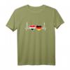 Irak Deutschland Vintage Herzschlag Flagge T-Shirt – Zeige deine irakischen und deutschen Wurzeln, Liebe zum Heimatland und Freundschaft