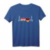 Irak Deutschland Vintage Herzschlag Flagge T-Shirt – Zeige deine irakischen und deutschen Wurzeln, Liebe zum Heimatland und Freundschaft