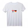 Irak Deutschland Vintage Herzschlag Flagge T-Shirt – Zeige deine irakischen und deutschen Wurzeln, Liebe zum Heimatland und Freundschaft