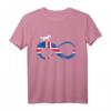 Isländer Pferde Geschenk T-Shirt mit Island Flagge und Unendlichkeitssymbol – Lustiges Reiter Geschenk für Mädchen & Jungen zum Geburtstag oder Einschulung