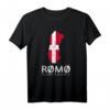 Rømø Dänemark Insel Silhouette Map T-Shirt – Perfektes Souvenir für Urlauber und Insel-Liebhaber