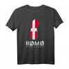 Rømø Dänemark Insel Silhouette Map T-Shirt – Perfektes Souvenir für Urlauber und Insel-Liebhaber