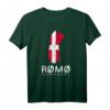 Rømø Dänemark Insel Silhouette Map T-Shirt – Perfektes Souvenir für Urlauber und Insel-Liebhaber
