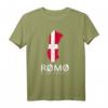 Rømø Dänemark Insel Silhouette Map T-Shirt – Perfektes Souvenir für Urlauber und Insel-Liebhaber