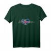Herzschlag Island Flagge T-Shirt – Perfektes Geschenk für Island-Fans zu Weihnachten, Geburtstag & Sportveranstaltungen