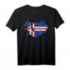 Island Flagge & Atlantic Puffin Vogel T-Shirt – Perfektes Geschenk für Island-Reisende, Natur- und Vogelliebhaber