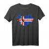 Island Flagge & Atlantic Puffin Vogel T-Shirt – Perfektes Geschenk für Island-Reisende, Natur- und Vogelliebhaber