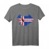 Island Flagge & Atlantic Puffin Vogel T-Shirt – Perfektes Geschenk für Island-Reisende, Natur- und Vogelliebhaber