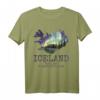 Island Karte Feuer Eis Nordlicht T-Shirt – Vintage Landkarte & Souvenir für Island-Liebhaber, Männer & Frauen