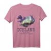 Island Karte Feuer Eis Nordlicht T-Shirt – Vintage Landkarte & Souvenir für Island-Liebhaber, Männer & Frauen