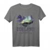 Island Karte Feuer Eis Nordlicht T-Shirt – Vintage Landkarte & Souvenir für Island-Liebhaber, Männer & Frauen