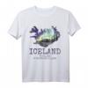 Island Karte Feuer Eis Nordlicht T-Shirt – Vintage Landkarte & Souvenir für Island-Liebhaber, Männer & Frauen