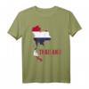 Thailand Karte T-Shirt mit Flagge - Perfektes Souvenir für Asien- und Thailand-Reisende, Strand- und Natururlauber