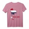 Thailand Karte T-Shirt mit Flagge - Perfektes Souvenir für Asien- und Thailand-Reisende, Strand- und Natururlauber
