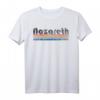 Vintage 1980er Stil Nazareth Israel T-Shirt - Retro Souvenir mit Farbstreifen, Perfekt für Fans und Reiseerinnerungen
